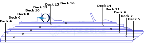 תרשים צד של האונייה Oceania Sonata