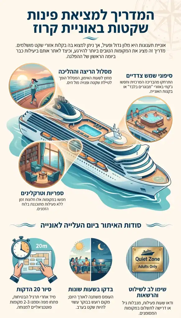 פינות שקטות באוניית קרוז